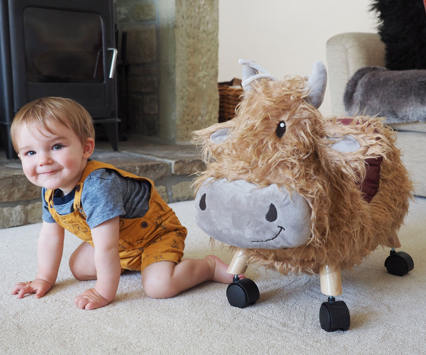 Hubert Highland Cow Ride On Toy